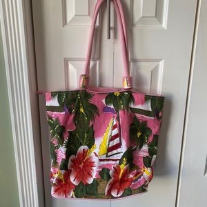 Large Tropical Beach Tote